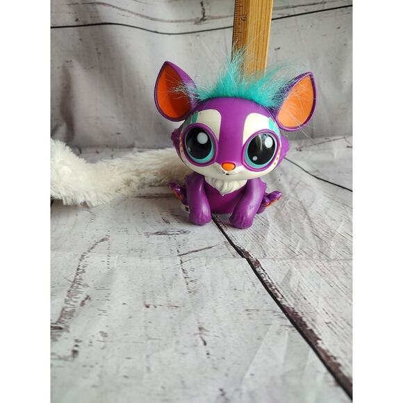 Mattel Lil' Gleemerz Toy Loomur Purple Interactive Talking Light Up 5" Furry Pet - Picture 9 of 10
